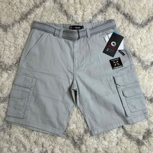 Akademiks Light Gray Cargo Shorts for Men